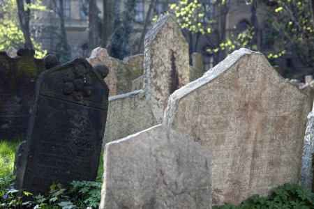 Prague - Old Jewish Cemetery in Josefovのeditorial素材