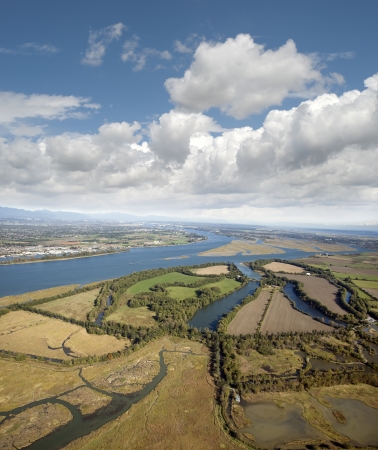 Vancouver - Westham Island and Fraser Riverの写真素材