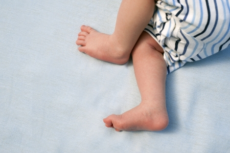 Legs of the new born boyの写真素材