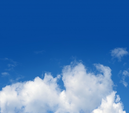 White clouds and blue skyの写真素材