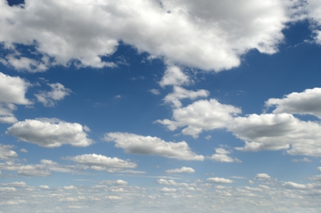 Clouds with the sun and blue skyの写真素材