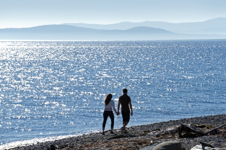Couple on the beachの写真素材