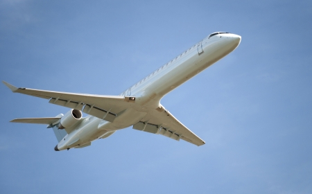 Airplane before landing