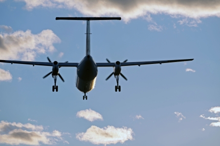 Two engine propeller aeroplaneの写真素材