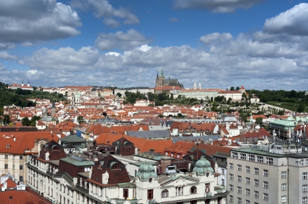 Prague - Panorama with Hradcany and Old Townの写真素材