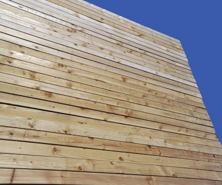 Construction wood in the stackの写真素材
