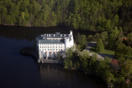 Caste Orlik and water reservoirのeditorial素材