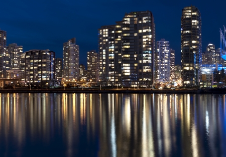 Modern city in the nightのeditorial素材