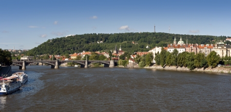 Prague - Petrin Hill, Small Quarter and Vltava Riverの写真素材