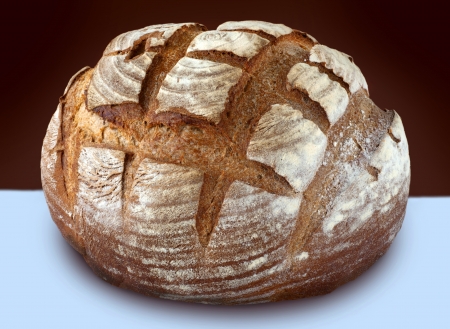 Bread - round raye souerdough breadの写真素材