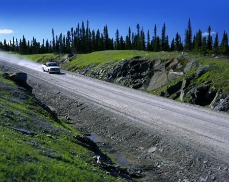 Labrador Highway - New Labrador Highway near Goose Bay, Canadaの写真素材