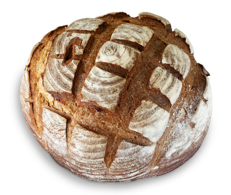 Bread - round raye souerdough breadの写真素材