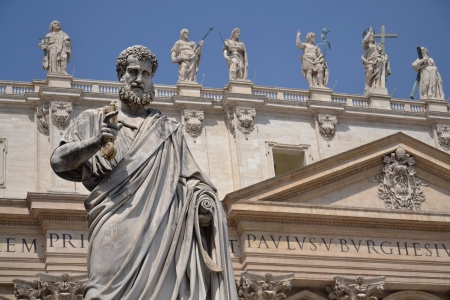 Statue of St  Peter in the Vatican City, Rome, Italyのeditorial素材