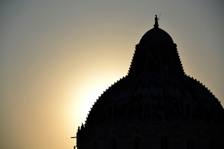 The Baptistery of the Cathedral of Pisaの写真素材