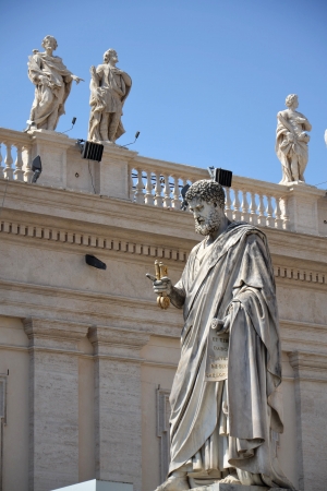 Statue of St. Peter in Vaticanの写真素材