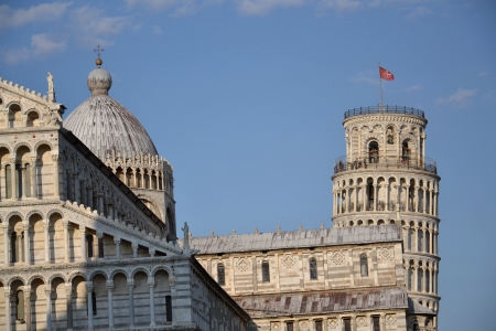 Duomo and Leaning Tower of Pisaのeditorial素材