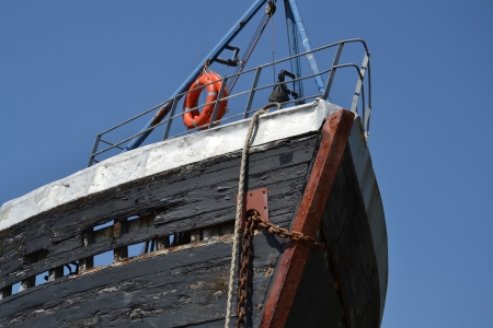 Abandoned shipwreck in Fort William, Scotland, United Kingdomの写真素材