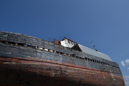 Abandoned shipwreck in Fort William, Scotland, United Kingdom