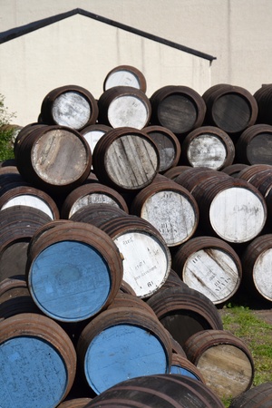 Barrels at distilleryのeditorial素材