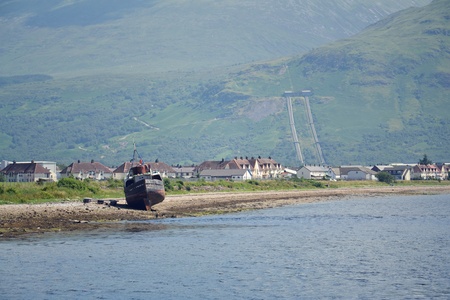 Abandoned shipwreck in Fort William, Scotland, United Kingdomの写真素材