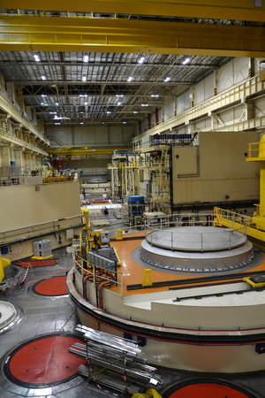 Nuclear reactor hall in the power plant Dukovany, Czech republicのeditorial素材