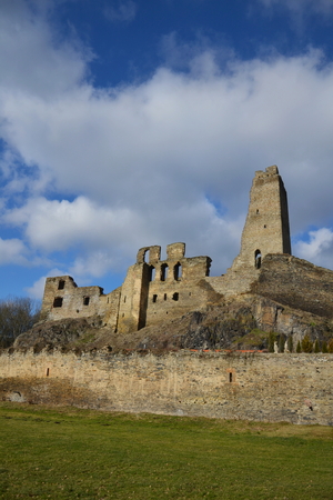 Ruins of the Okor castle,  Czech Republicの写真素材