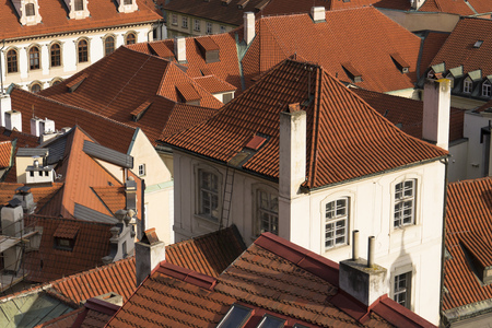 Skyline view of Prague, capital of the Czech republicの写真素材