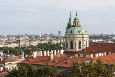 Skyline view of Prague, capital of the Czech republicの写真素材
