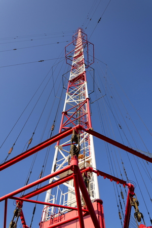 Radio transmitter tower Liblice, the highest construction in Czech republicの写真素材