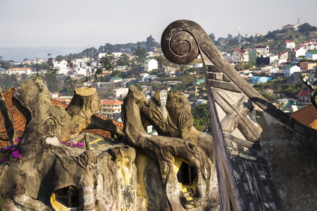 Bizarre construction of the Crazy house in Dalat, Vietnamの写真素材