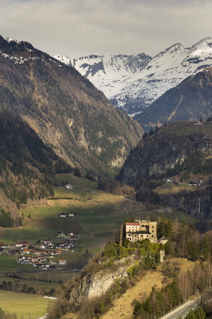 Weissenstein Castle in ski resort Matrei in Osttirol, Austriaの写真素材