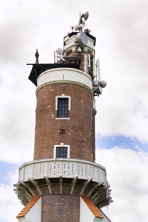 Transmitters and aerials on Schillers Lookout near Kryry, Czech Republicの写真素材