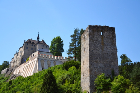 Cesky Sternberk Castle in Czech Republic, Eastern Europeのeditorial素材