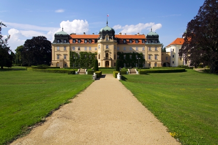 Baroque Castle Lany, summer residence of President of Czech Republicの写真素材
