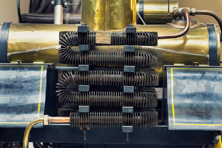 PRAGUE, CZECH REPUBLIC - NOVEMBER 10: The NW 12 HP racing car from 1900 stands in National technical museum on November 10, 2017 in Prague, Czech republic. The NW 12 HP automobile is the oldest racing car built in territory of Czech Republic in the KopÅiのeditorial素材
