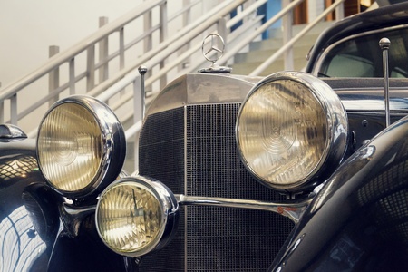 PRAGUE, CZECH REPUBLIC - NOVEMBER 10: Mercedes Benz 540 K car from 1939 used by SS-Obergruppenfuhrer Karl Hermann Frank stands in National technical museum on November 10, 2017 in Prague, Czech Republic.のeditorial素材