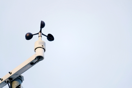 Weather station for meteorological forecast, anemometer, wind meter, direction sensors の写真素材