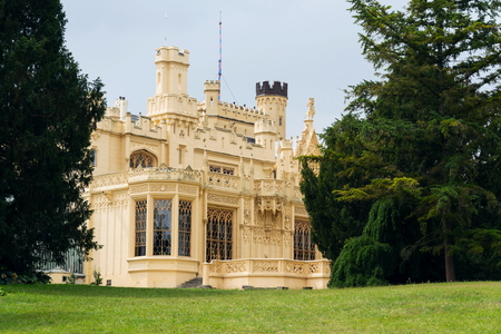 Lednice castle mansion in Lednice Valtice area, Moravia, Czech Republicのeditorial素材