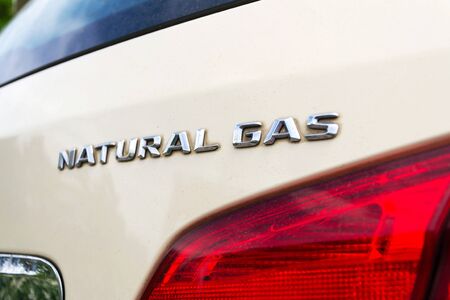 PRAGUE, CZECH REPUBLIC - MAY 10 2018: Mercedes-Benz B200 Natural Gass Drive NGD car on May 10, 2018 in Prague, Czech Republic.のeditorial素材