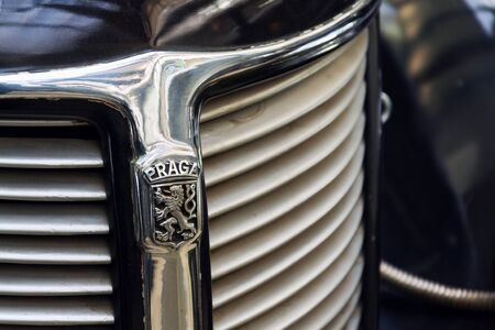 PRAGUE, CZECH REPUBLIC - MARCH 8 2018: Vintage veteran car Praga Lady from year 1938 stands in National technical museum on March 8, 2018 in Prague, Czech Republic.のeditorial素材