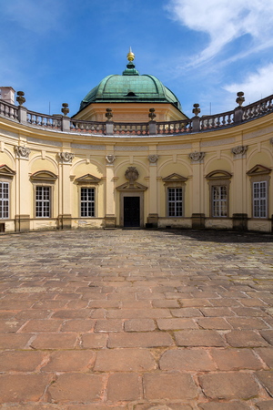Buchlovice castle architecture detail in Moravia, Czech Republic, sunny summer dayのeditorial素材