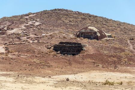 World war II bunker on beach in El Medano, Tenerife, Canary Islands, Spain