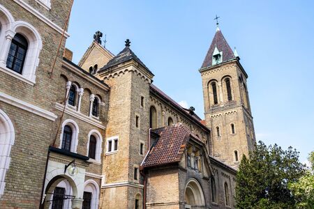 Church of Saint Gabriel, Benedictines order Beuronese Congregation monastery in Prague, Czech Republic, sunny dayの写真素材