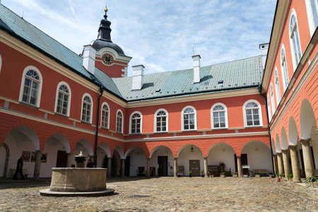 KAMENICE NAD LIPOU, CZECH REPUBLIC - JUNE 9 2018: Exterior of the Chateau at Kamenice nad Lipou, Vysocina region, Pelhrimov district on sunny summer day on June 9, 2018 in Kamenice nad Lipou, Czech Republic.のeditorial素材