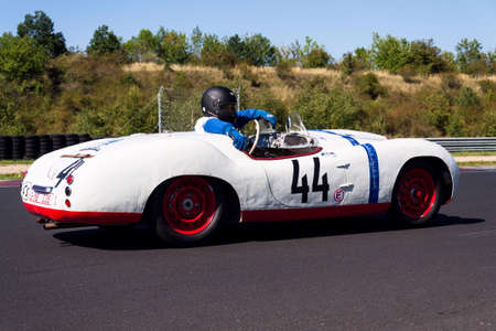 MOST, CZECH REPUBLIC - SEPTEMBER 9 2020: Vintage veteran car Skoda 1101 Sport from 1949 on September 9, 2020 in Most, Czech republic.のeditorial素材