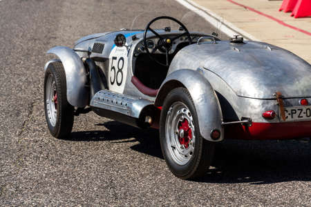 MOST, CZECH REPUBLIC - SEPTEMBER 9 2020: Vintage veteran car Aero Minor Sport stands on road on September 9, 2020 in Most, Czech republic.のeditorial素材