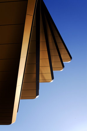 Masarycka MSD Masaryk Station Development office and retail building by Zaha Hadid Architects with golden facade on November 19, 2025 in Prague, Czech Republic.のeditorial素材