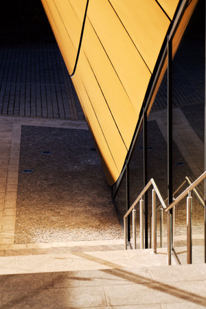 Masarycka MSD Masaryk Station Development office and retail building by Zaha Hadid Architects with golden facade on November 19, 2025 in Prague, Czech Republic.のeditorial素材