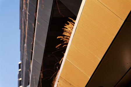 Masarycka MSD Masaryk Station Development office and retail building by Zaha Hadid Architects with golden facade on November 19, 2025 in Prague, Czech Republic.のeditorial素材