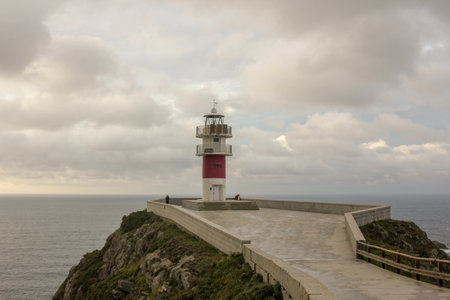Cape Ortegal lighthouse in Galicia, Spain, during sunset